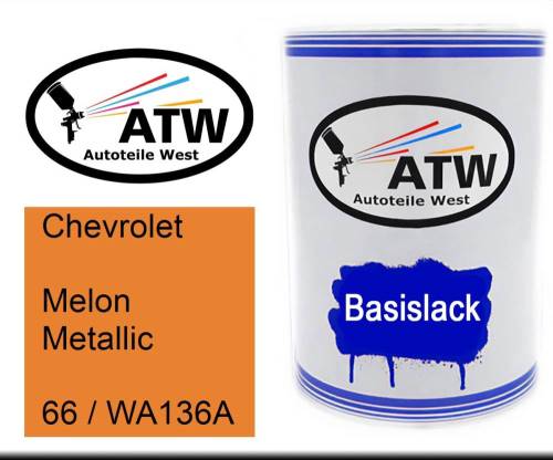 Chevrolet, Melon Metallic, 66 / WA136A: 500ml Lackdose, von ATW Autoteile West.